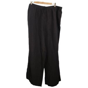 NWT H&M Linen Blend Black Wide Leg Pants Sz XXL